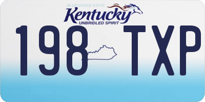 KY license plate 198TXP
