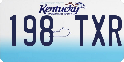 KY license plate 198TXR