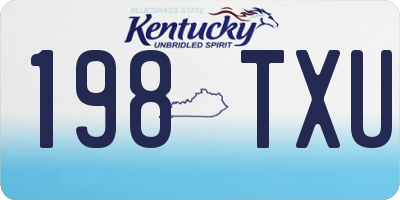 KY license plate 198TXU