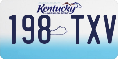 KY license plate 198TXV