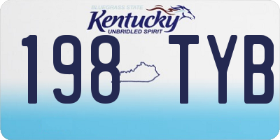 KY license plate 198TYB