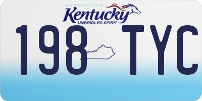 KY license plate 198TYC