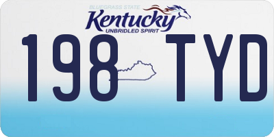 KY license plate 198TYD