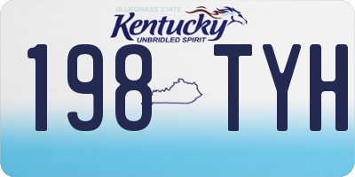 KY license plate 198TYH