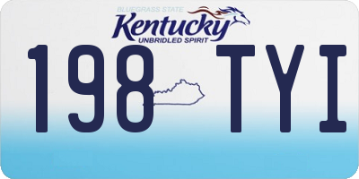 KY license plate 198TYI