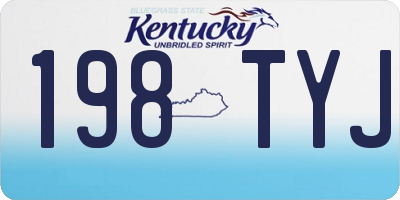 KY license plate 198TYJ