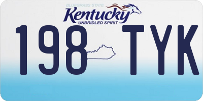 KY license plate 198TYK