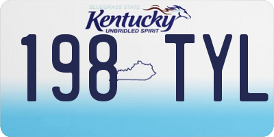 KY license plate 198TYL