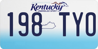 KY license plate 198TYO