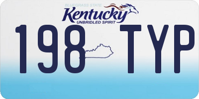KY license plate 198TYP