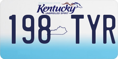 KY license plate 198TYR