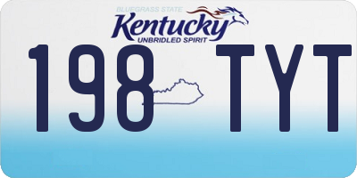 KY license plate 198TYT