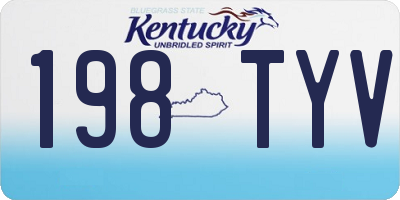 KY license plate 198TYV
