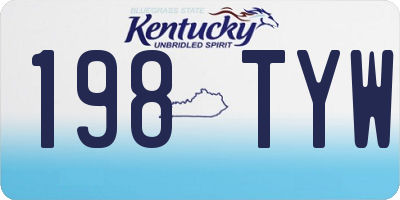 KY license plate 198TYW