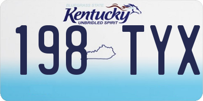 KY license plate 198TYX