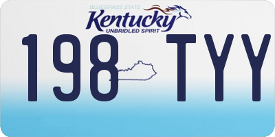 KY license plate 198TYY