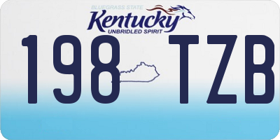 KY license plate 198TZB