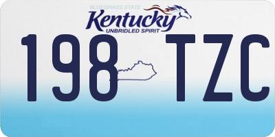 KY license plate 198TZC