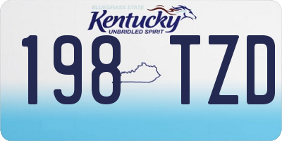 KY license plate 198TZD