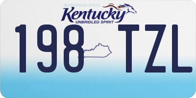 KY license plate 198TZL