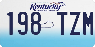 KY license plate 198TZM