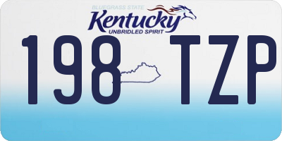 KY license plate 198TZP