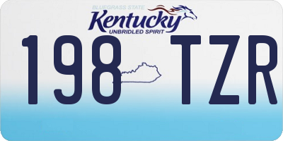KY license plate 198TZR