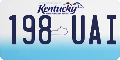 KY license plate 198UAI