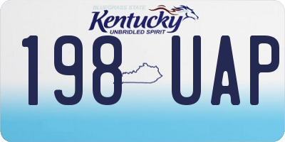 KY license plate 198UAP