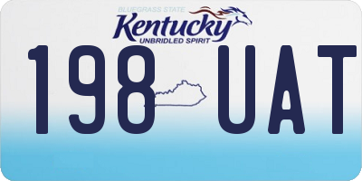 KY license plate 198UAT