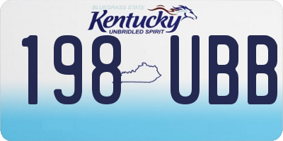KY license plate 198UBB