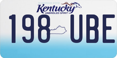 KY license plate 198UBE