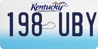 KY license plate 198UBY