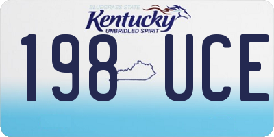 KY license plate 198UCE