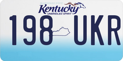 KY license plate 198UKR