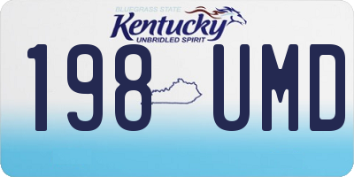 KY license plate 198UMD