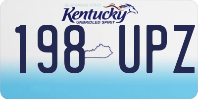 KY license plate 198UPZ
