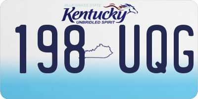 KY license plate 198UQG