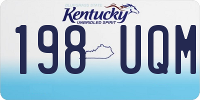 KY license plate 198UQM