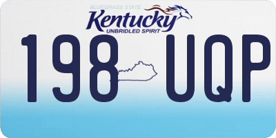 KY license plate 198UQP