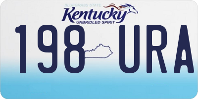 KY license plate 198URA
