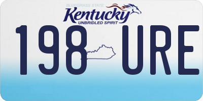 KY license plate 198URE