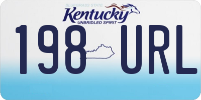 KY license plate 198URL
