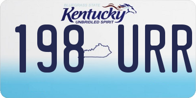 KY license plate 198URR