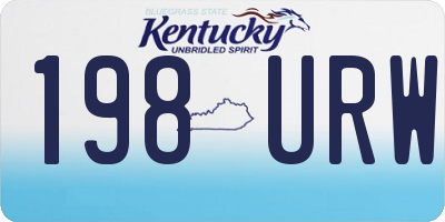 KY license plate 198URW