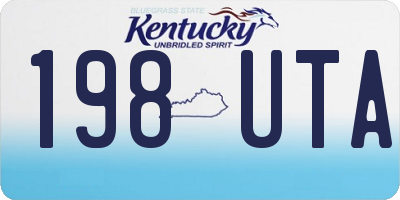 KY license plate 198UTA