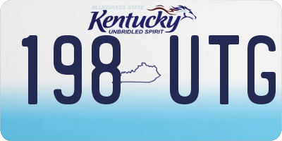 KY license plate 198UTG