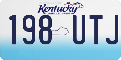KY license plate 198UTJ