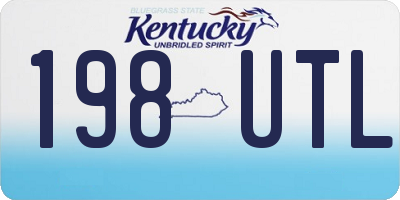 KY license plate 198UTL