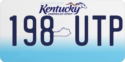 KY license plate 198UTP